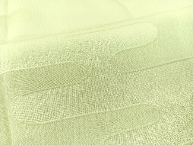 平和屋着物●長襦袢 袷 霊芝草木染 エ霞地紋 若芽色 正絹 逸品 CABB5125vp