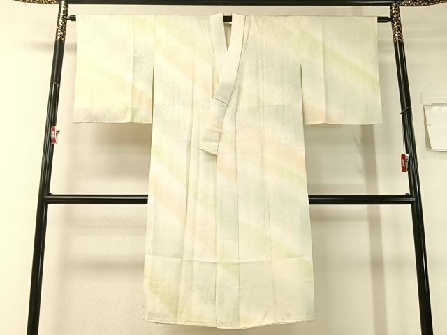 平和屋着物●長襦袢　袷　市松花地紋　暈し染め　さが美扱い　正絹　逸品　未使用　CABB5126vp