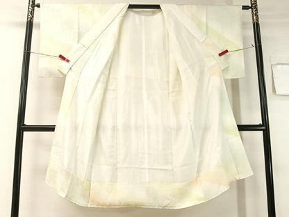 平和屋着物●長襦袢　袷　市松花地紋　暈し染め　さが美扱い　正絹　逸品　未使用　CABB5126vp