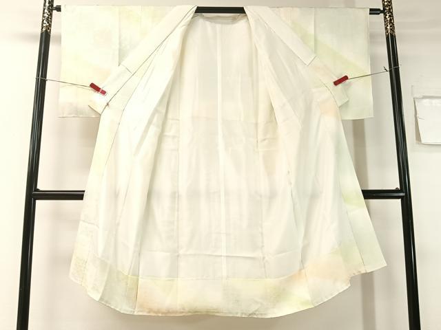 平和屋着物●長襦袢　袷　市松花地紋　暈し染め　さが美扱い　正絹　逸品　未使用　CABB5126vp