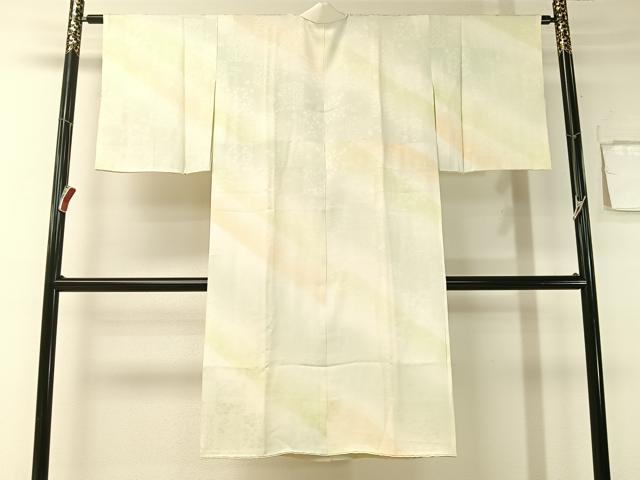 平和屋着物●長襦袢　袷　市松花地紋　暈し染め　さが美扱い　正絹　逸品　未使用　CABB5126vp