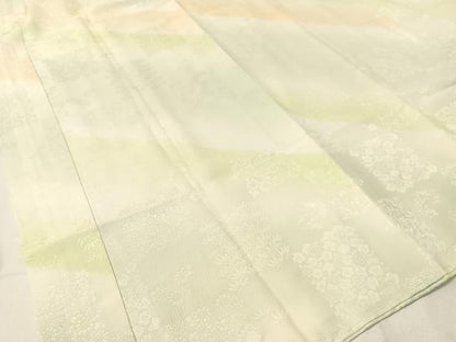 平和屋着物●長襦袢　袷　市松花地紋　暈し染め　さが美扱い　正絹　逸品　未使用　CABB5126vp