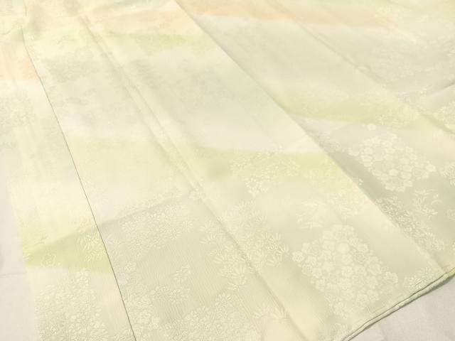 平和屋着物●長襦袢　袷　市松花地紋　暈し染め　さが美扱い　正絹　逸品　未使用　CABB5126vp