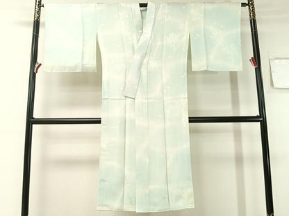 平和屋着物●長襦袢 無双仕立て 流水花車地紋 暈し染め 正絹 逸品 未使用 CABB5128vp