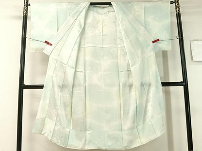 平和屋着物●長襦袢 無双仕立て 流水花車地紋 暈し染め 正絹 逸品 未使用 CABB5128vp