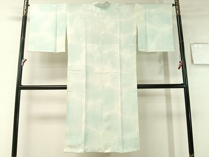 平和屋着物●長襦袢 無双仕立て 流水花車地紋 暈し染め 正絹 逸品 未使用 CABB5128vp