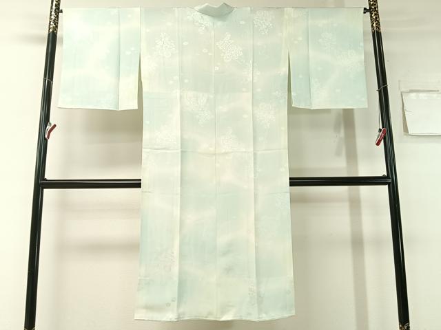 平和屋着物●長襦袢 無双仕立て 流水花車地紋 暈し染め 正絹 逸品 未使用 CABB5128vp