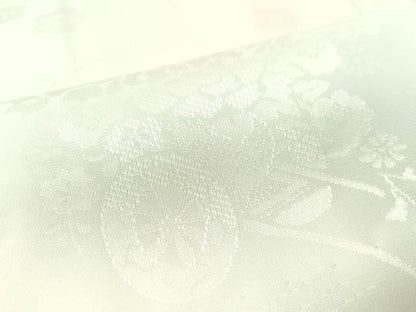 平和屋着物●長襦袢 無双仕立て 流水花車地紋 暈し染め 正絹 逸品 未使用 CABB5128vp