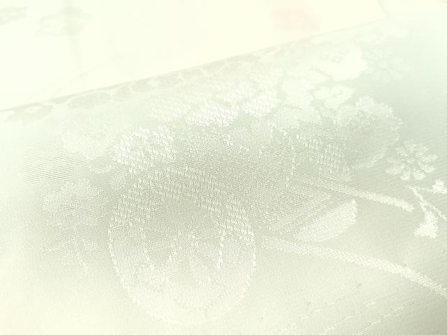 平和屋着物●長襦袢 無双仕立て 流水花車地紋 暈し染め 正絹 逸品 未使用 CABB5128vp