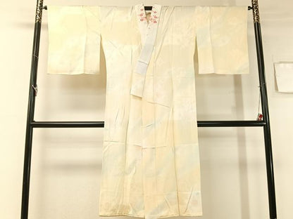 平和屋着物●長襦袢 無双仕立て 辻が花地紋 暈し染め 半衿刺繍 正絹 逸品 未使用 CABB5133vp