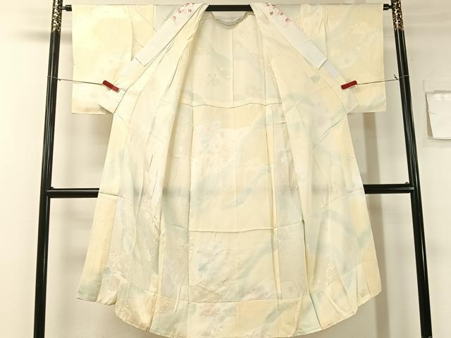 平和屋着物●長襦袢 無双仕立て 辻が花地紋 暈し染め 半衿刺繍 正絹 逸品 未使用 CABB5133vp