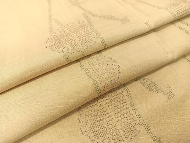 平和屋着物●結城紬 100亀甲 飛び亀甲柄 雪輪紐文 正絹 逸品 CABB5142vp