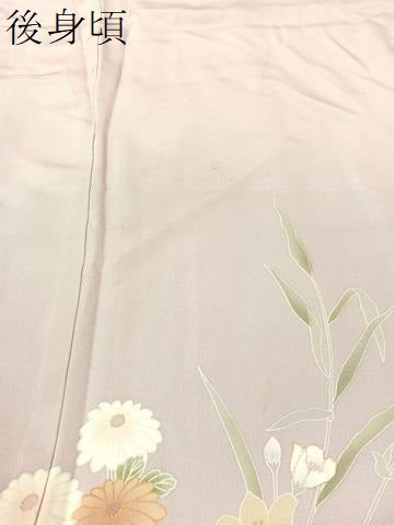 平和屋着物●訪問着 雪輪草花文 暈し染め 金彩 正絹 逸品 未使用 CABB5143vp