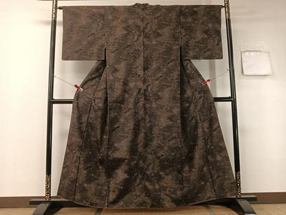 平和屋着物●上質な紬 南天文 正絹 逸品 CABB5146vp