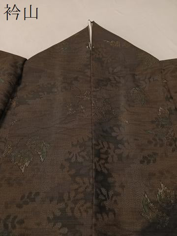 平和屋着物●上質な紬 南天文 正絹 逸品 CABB5146vp