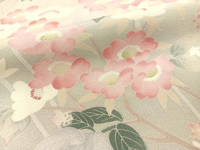 平和屋着物●訪問着 友禅 御所車枝花文 暈し染め 正絹 逸品 CABB5148vp