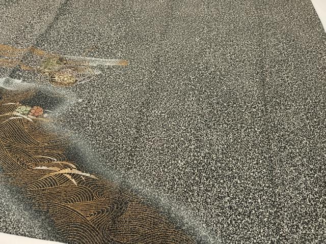 平和屋着物●訪問着　霞花鼓文　たたき染め　金銀彩　正絹　逸品　CABB5155vp 平和屋着物○訪問着 霞花鼓文 たたき染め 金銀彩 正絹 逸品 CABB5155vp