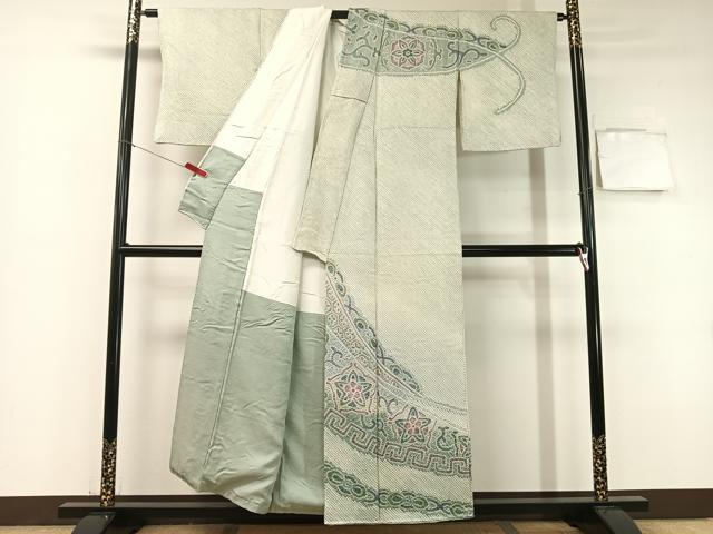 平和屋着物●訪問着 総絞り 吉祥花文 正絹 逸品 CABB5162vp