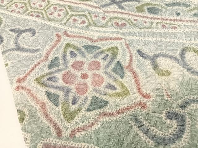 平和屋着物●訪問着 総絞り 吉祥花文 正絹 逸品 CABB5162vp