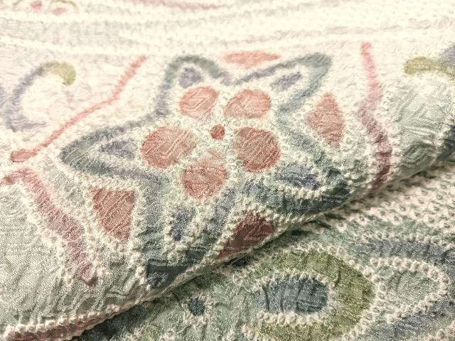 平和屋着物●訪問着 総絞り 吉祥花文 正絹 逸品 CABB5162vp