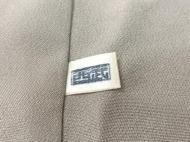平和屋着物●本場結城紬　重要無形文化財　色無地　桔梗鼠色　西部百貨店扱い　正絹　逸品　CABB5167vp