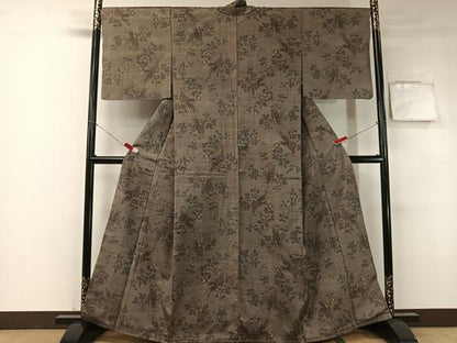 平和屋着物●上質な紬　更紗花鳥文　正絹　逸品　未使用　CABB5169vp