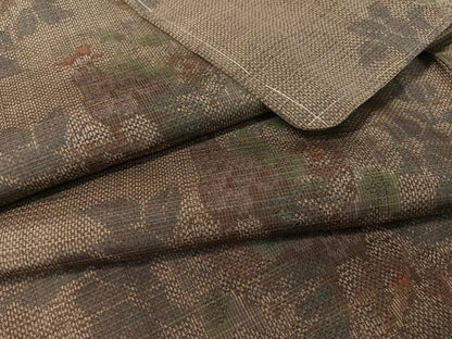 平和屋着物●上質な紬　更紗花鳥文　正絹　逸品　未使用　CABB5169vp