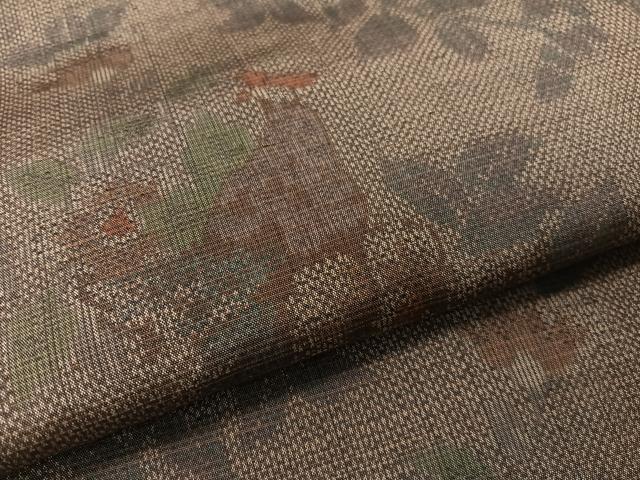 平和屋着物●上質な紬　更紗花鳥文　正絹　逸品　未使用　CABB5169vp 平和屋着物○上質な紬 更紗花鳥文 正絹 逸品 未使用 CABB5169vp