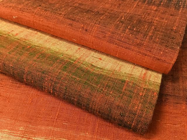 平和屋着物●上質な紬　横段文　正絹　逸品　CABB5173vp