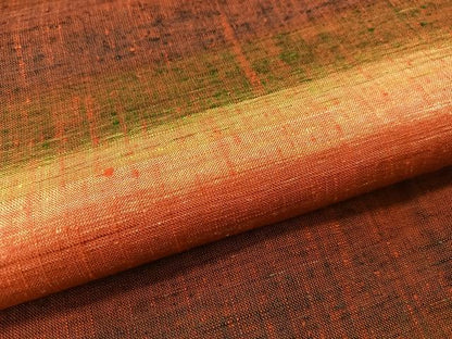 平和屋着物●上質な紬　横段文　正絹　逸品　CABB5173vp