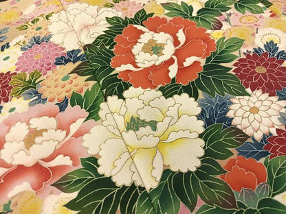 平和屋着物●豪華黒留袖　雲取り草花文　金彩　正絹　逸品　CABB5175vp