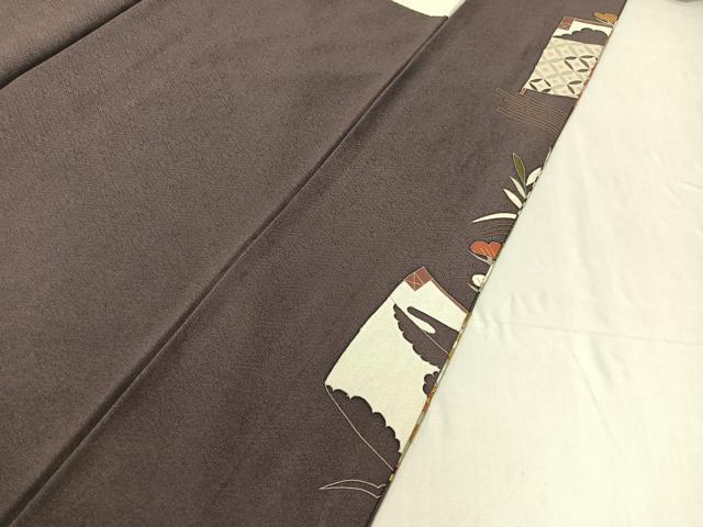 平和屋着物●訪問着　刺繍　立波吉祥花松文　金彩　正絹　逸品　CABB5177vp