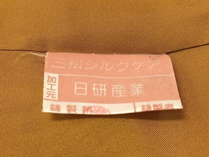 平和屋着物●国指定重要無形文化財　本場久米島紬　神里エツ作　手織　証紙付き　正絹　逸品　CABB5179vp