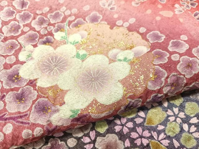 平和屋着物●豪華振袖　絞り　雪輪花文　暈し染め　金通し地　正絹　逸品　未使用　CABB5180vp