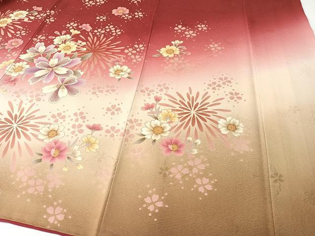平和屋着物●豪華振袖　駒刺繍　花火　暈し染め　銀通し地　正絹　逸品　CABB5184vp 平和屋着物○豪華振袖 駒刺繍 花火 暈し染め 銀通し地 正絹