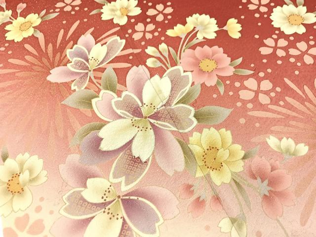 平和屋着物●豪華振袖　駒刺繍　花火　暈し染め　銀通し地　正絹　逸品　CABB5184vp 平和屋着物○豪華振袖 駒刺繍 花火 暈し染め 銀通し地 正絹