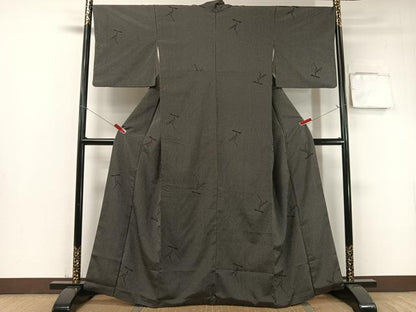 平和屋着物●本塩沢　竹トンボ　正絹　逸品　CABB5186vp