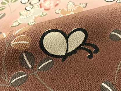 平和屋着物●訪問着　型染め　花蝶文　暈し染め　正絹　逸品　CABB5187vp