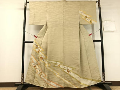 平和屋着物●創業460年・千總　訪問着　刺繍　切嵌印籠文　金彩　大丸扱い　正絹　逸品　CABB5188vp