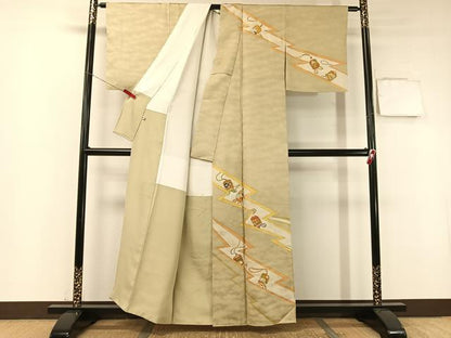 平和屋着物●創業460年・千總　訪問着　刺繍　切嵌印籠文　金彩　大丸扱い　正絹　逸品　CABB5188vp