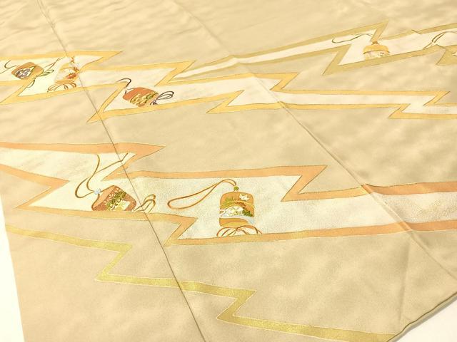 平和屋着物●創業460年・千總　訪問着　刺繍　切嵌印籠文　金彩　大丸扱い　正絹　逸品　CABB5188vp