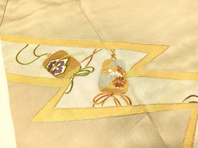 平和屋着物●創業460年・千總　訪問着　刺繍　切嵌印籠文　金彩　大丸扱い　正絹　逸品　CABB5188vp