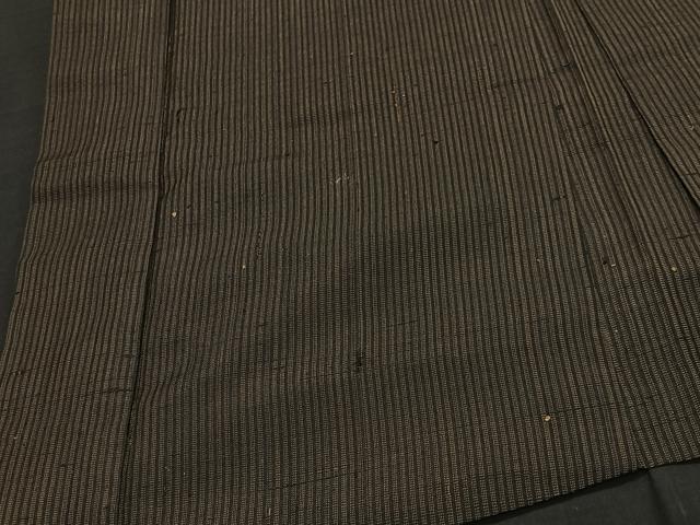 平和屋着物＃男性 長羽織 紬地 間道 正絹 逸品 CABB5207ua