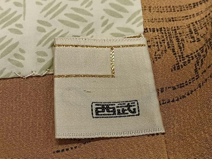 平和屋着物■道行コート　流水花文　西武百貨店扱い　正絹　逸品　CABB5228ua