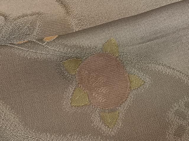 平和屋着物＃道行コート　地紋起こし　道長草花文　暈し染め　正絹　逸品　CABB5378ua