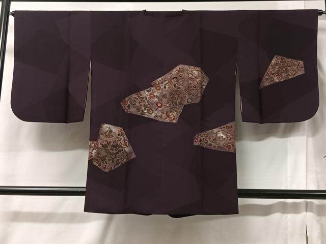 平和屋着物＃道行コート　花鳥文　正絹　逸品　CABB5454ua