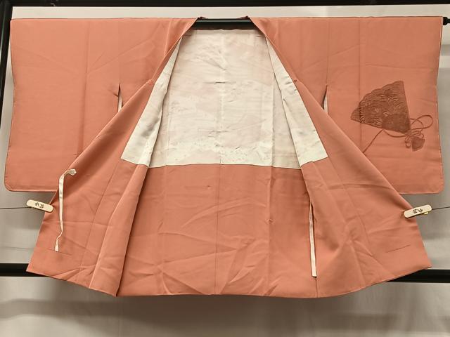 平和屋着物＃中国三大刺繍 スワトウ刺繍 道行コート 扇面花鳥文 正絹 逸品 未使用 CABB5500ua