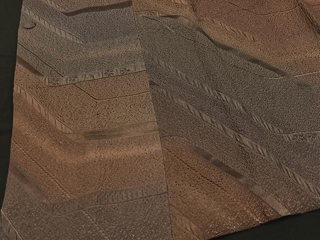 平和屋着物＃道行コート　幾何学文　暈し染め　正絹　逸品　CABB5559ua