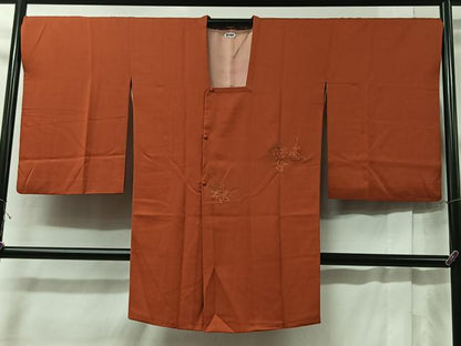 平和屋着物＃道中着 お召地 単衣 更紗花文 正絹 逸品 CABB5591ua