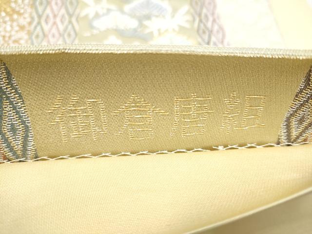 平和屋着物●六通柄袋帯　唐織　御倉唐組　舞葉間道　金銀糸　正絹　逸品　CABB5611hy 平和屋着物○六通柄袋帯 唐織 御倉唐組 舞葉間道